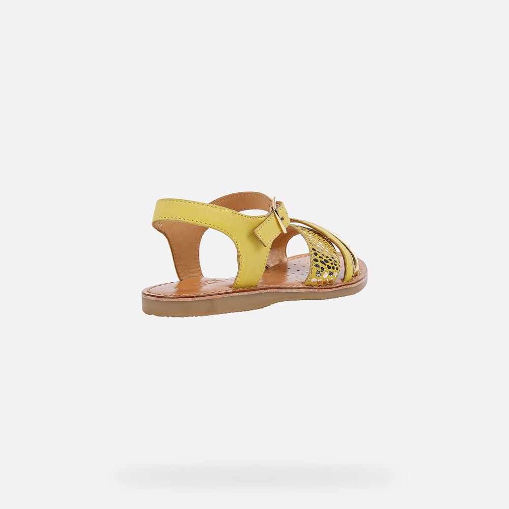 Geox Sandals Yellow Eolie - Geox Girls Shoes - TSHRBW463